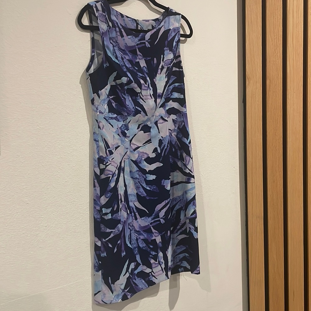 Purple and Blue Flower Dress, Stretchy